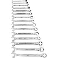 Milwaukee 48-22-9516 Ratcheting Wrench Set, Combination, 15 Pieces, Metric
