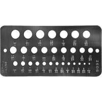 Drillco 29G0000 Gabarit de diam&egrave;tres pour foret fractionnaires Drillco