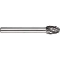 Drillco 7EAL124 Fraise rotative conique &agrave; embout arrondi Drillco pour la coupe d'aluminium, SE-3NF