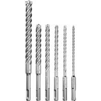 Milwaukee 48-20-7499 Trousse de forets &agrave; 4 cannelures pour perceuse &agrave; percussion MX4, 6 morceaux, Carbure