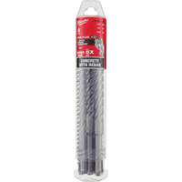 Milwaukee 48-20-7499 Trousse de forets &agrave; 4 cannelures pour perceuse &agrave; percussion MX4, 6 morceaux, Carbure