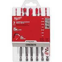 Milwaukee 48-20-9057 Large Shockwave Hammer Drill Bit Kit, 7 Pieces, Carbide