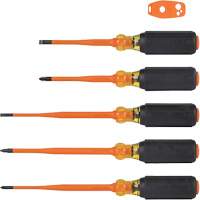 Klein Tools 33736INS Jeu de tournevis isol&eacute;s &agrave; pointe mince, 1000 V, 6 M