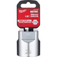 Milwaukee 45-34-2036 Douille m&eacute;trique avec c&ocirc;t&eacute;s Four Flats, 36 mm, Prise 1/2", 6 pans