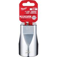 Milwaukee 45-34-2107 Douille SAE avec c&ocirc;t&eacute;s Four Flats, 1-1/2", Prise 1/2", 6 pans, Profond