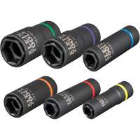Klein Tools 66060 Jeu de douilles 2-en-1 6 mcx, 6 Mcx, Chocs, Profond