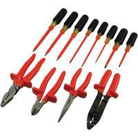Gray Tools 86612-I Insulated Screwdriver & Pliers Set, 1000 V, 12 Pcs