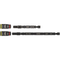 Klein Tools 32768 Jeu de douilles &agrave; chocs double 3 en 1, Hexagonale, Prise 1/4", 3 mr