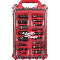 Milwaukee 49-66-6800 Jeu de douilles SAE Shockwave Impact Duty Packout, 17 Mcx, Chocs, Prise de 3/8", Profond