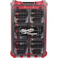 Milwaukee 49-66-6803 Jeu de douilles profondes m&eacute;triques 3/8" Shockwave Impact Duty Packout, 16 Mcx, Chocs, Prise de 1/2", Profond