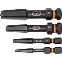 Gearwrench 84787 Bolt Biter Screw Extractor Set, High Speed Steel, 4 Pieces