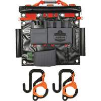Ergodyne 13701 Sac &agrave; outils de camion nacelle avec ensemble de crochets de nacelle verrouillable 2 po Arsenal 5711, Nylon, 8 pochettes, Gris