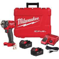 Milwaukee 2855P-22R Cl&eacute; &agrave; chocs compacte M18 FUEL avec ensemble de d&eacute;tente &agrave; goupille, 18 V, Mandrin 1/2"