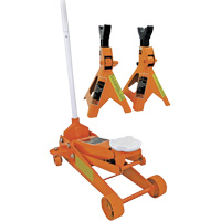 Strongarm 030416 Service Jack with 3-Ton Vehicle Stands, 2.5 Ton(s) Capacity, 5" Lowered, 19-1/4" Raised, Manual Hydraulic