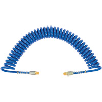 JET 408123 APUB-1425 Recoil Air Hose with Swivel Fittings & Protective Spring, Air, 1/4" ID x 25' L, Polyurethane