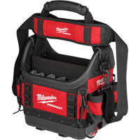 Milwaukee 48-22-8311 PackOut 10" Structured Tote, Ballistic Polyester, 35 Pockets, Red