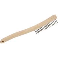 JET 551111 3LHSS Hand Scratch Brushes, Stainless Steel, 3 x 19 Wire Rows, 13-3/4" Long