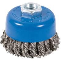 JET 553683 CK3201-SST Brosse boisseau &agrave; fils nou&eacute;s torsad&eacute;s en acier inoxydable, 3" dia. x 5/8"-11 arbre