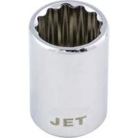 JET 672624 Douille chrom&eacute;e, 24 mm, Prise 1/2", 12 pans