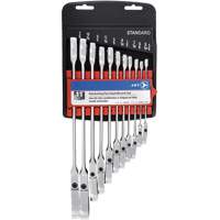 JET 700331 RCWS-11FS Jeu de cl&eacute;s &agrave; t&ecirc;te articul&eacute;e, Combinaison/T&ecirc;te articul&eacute;e, 11 morceaux, Imp&eacute;rial