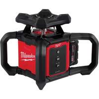 Milwaukee 3701-21 M18 Red Exterior Rotary Laser Level Kit with Receiver, 2000' (609.6 m)