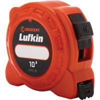 Lufkin By Crescent L610-02 L600 Series Power Tape Measure, 1/2" x 10', Imperial Graduations