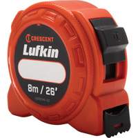 Lufkin By Crescent L625CME-02 L600 Series Power Tape Measure, 1" x 26'/8 m, Imperial & Metric Graduations