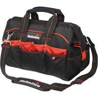 Hultafors HT5543 16" Tradesman's Tool Bag, Ballistic Polyester, Black/Red