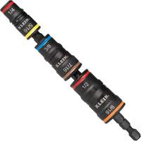 Klein Tools 32933 Jeu de douilles &agrave; bascule 7-en-1, 8 Mcx, Chocs, Prise de 1/4''