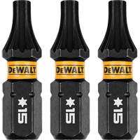 DEWALT DWAF1TX15IR3 Forets pour tournevis &agrave; chocs FLEXTORQ 3 mcx, Torx, T-15, Prise 1/4"