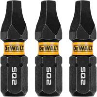 DEWALT DWAF1SQ2IR3 3-Piece FLEXTORQ&reg; Impact Screwdriving Bits, Square, #2, 1/4" Drive