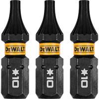 DEWALT DWAF1TX10IR3 3-Piece FLEXTORQ&reg; Impact Screwdriving Bits, Torx, T-10, 1/4" Drive