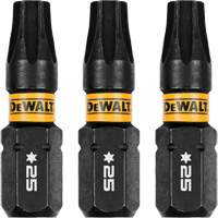 DEWALT DWAF1TX25IR3 Forets pour tournevis &agrave; chocs FLEXTORQ 3 mcx, Torx, T-25, Prise 1/4"