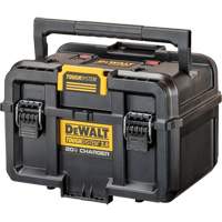 DEWALT DWST08050 Chargeur 20V &agrave; deux ports ToughSystem 2.0, 14" x 15" x 9", Noir/Jaune