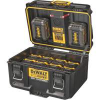 DEWALT DWST08050 Chargeur 20V &agrave; deux ports ToughSystem 2.0, 14" x 15" x 9", Noir/Jaune