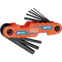 Klein Tools 70540M Compact Folding Hex Key Set, 8 Pcs., Metric