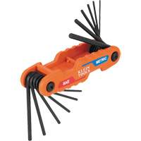 Klein Tools 70590 Compact Folding Hex Key Set, 12 Pcs., Metric & Imperial
