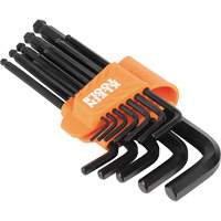 Klein Tools BLS12 Jeu de cl&eacute;s hexagonales &agrave; embout sph&eacute;rique de style L, 12 mcx, Imp&eacute;rial