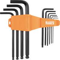 Klein Tools BLS10M L-Style Long Ball-End Hex Key Set, 10 Pcs., Metric