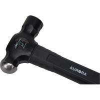 Aurora Tools UAX593 Ball Pein Hammer, 24 oz. Head Weight, Plain Face, Fibreglass Handle