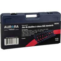 Aurora Tools UAX702 SAE Socket Set, 29 Pcs, Impact, 3/4" Drive Size