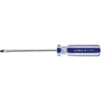 Aurora Tools UAX705 Blue Transparent Striped Slotted Screwdriver, 3/16" Tip, Round, Plastic Handle