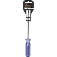 Aurora Tools UAX708 Blue Transparent Striped Slotted Screwdriver, 1/4" Tip, Round, Plastic Handle