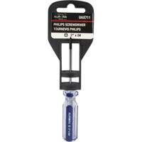 Outils Aurora UAX711 Tournevis Philips bleu transparent avec bandes, #0, Prise Plastique