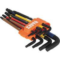 Klein Tools BLS9 Colour-Coded Extra-Long L Style Hex Key Caddy Set, 9 Pcs., Imperial