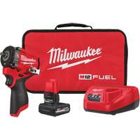 Milwaukee 2562-21 Fuel Stubby Impact Wrench Kit, 12 V, 3/8" Socket