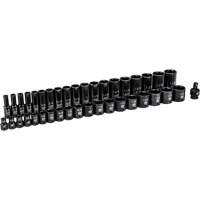 Gearwrench 099575084942 6-Point SAE Socket Set, 39 Pcs, Impact, 1/2" Drive Size, Deep