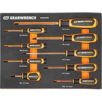 Gearwrench 099575101144 Phillips&reg; Dual Material Screwdriver Set in Foam Storage Tray, 9 Pcs.