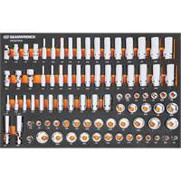 Gearwrench 099575101229 Master SAE Socket Set in Foam Storage Tray, 85 Pcs, 3/8" Drive Size, Deep