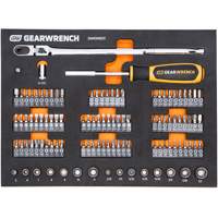 Gearwrench 099575101120 Slim Head Mechanics Tool Set in Foam Storage Tray